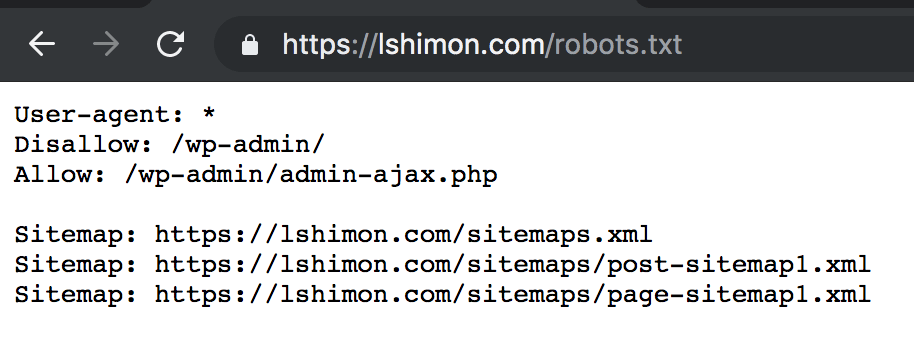 דוגמא איך נראה קובץ robots.txt תקין